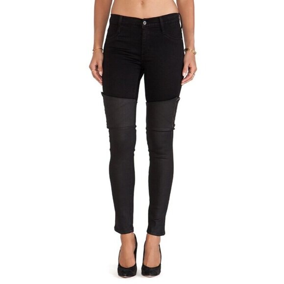James Jeans Dietrich Thigh High Skinny Jeans 28 Femme Fatal Black Goth REVOLVE - Picture 1 of 16